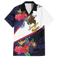 American Samoa Flag Day Since 1900 Family Matching Long Sleeve Bodycon Dress and Hawaiian Shirt Samoa Muamua Le Atua Tropical Flowers