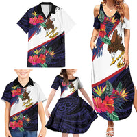 American Samoa Flag Day Since 1900 Family Matching Summer Maxi Dress and Hawaiian Shirt Samoa Muamua Le Atua Tropical Flowers