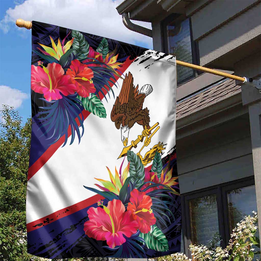 American Samoa Flag Day Since 1900 Garden Flag Samoa Muamua Le Atua Tropical Flowers