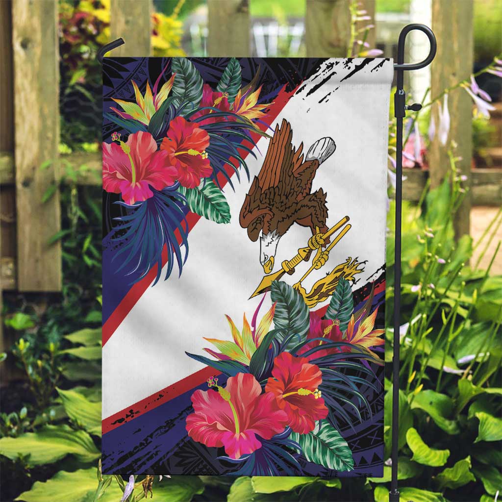 American Samoa Flag Day Since 1900 Garden Flag Samoa Muamua Le Atua Tropical Flowers