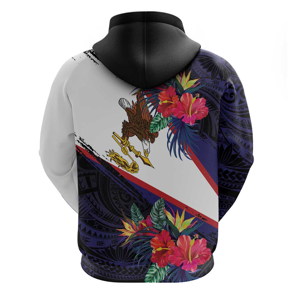 American Samoa Flag Day Since 1900 Hoodie Samoa Muamua Le Atua Tropical Flowers