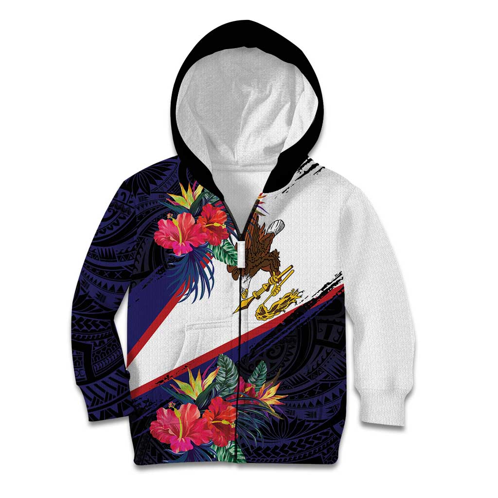 American Samoa Flag Day Since 1900 Kid Hoodie Samoa Muamua Le Atua Tropical Flowers