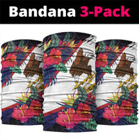 American Samoa Flag Day Since 1900 Neck Gaiter Samoa Muamua Le Atua Tropical Flowers - Polynesian Pride