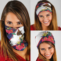 American Samoa Flag Day Since 1900 Neck Gaiter Samoa Muamua Le Atua Tropical Flowers - Polynesian Pride