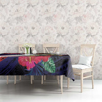 American Samoa Flag Day Since 1900 Tablecloth Samoa Muamua Le Atua Tropical Flowers