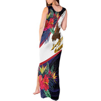 American Samoa Flag Day Since 1900 Tank Maxi Dress Samoa Muamua Le Atua Tropical Flowers