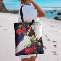 American Samoa Flag Day Since 1900 Tote Bag Samoa Muamua Le Atua Tropical Flowers - Polynesian Pride