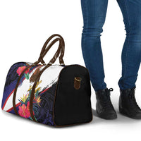 American Samoa Flag Day Since 1900 Travel Bag Samoa Muamua Le Atua Tropical Flowers - Polynesian Pride