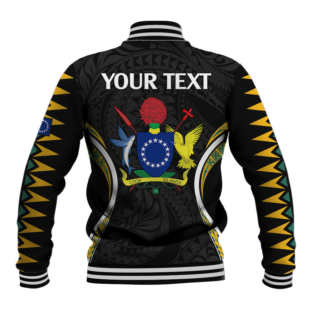 (Personalised) Polynesian Pride Aitutaki Island Baseball Jacket Cook Islands Tribal Wave Style LT9 - Polynesian Pride