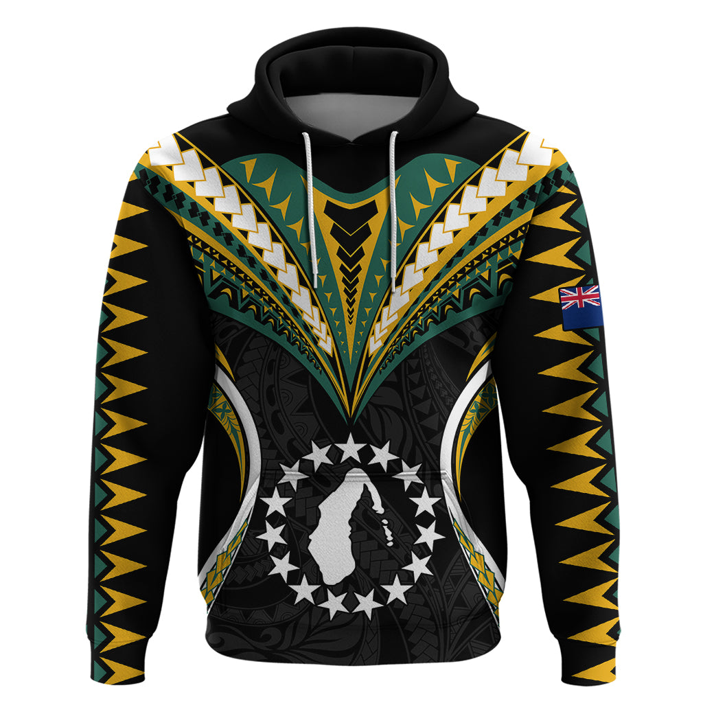 Custom Polynesian Pride Aitutaki Island Hoodie Cook Islands Tribal Wave Style LT9 Pullover Hoodie Black - Polynesian Pride