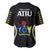 Polynesian Pride Atiu Island Baseball Jersey Cook Islands Tribal Wave Style LT9 - Polynesian Pride