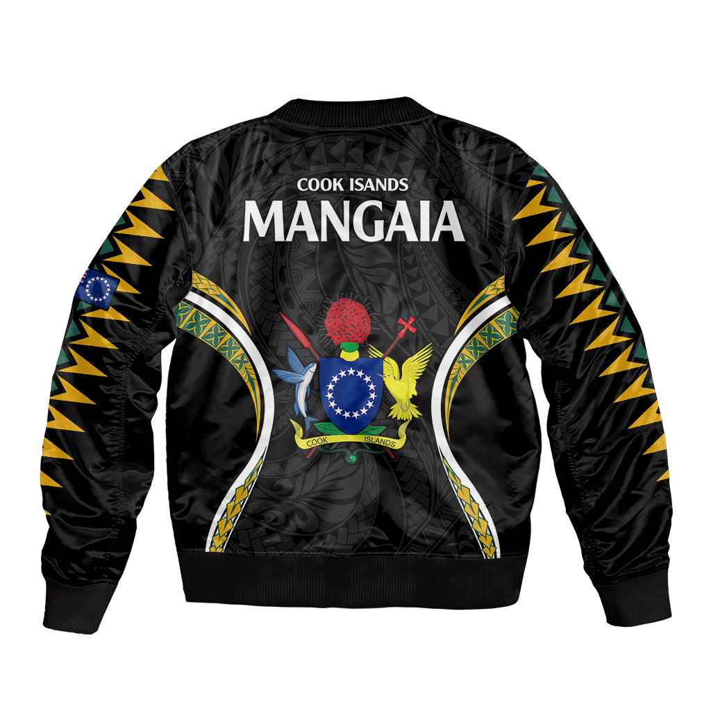 Polynesian Pride Mangaia Island Sleeve Zip Bomber Jacket Cook Islands Tribal Wave Style LT9 - Polynesian Pride