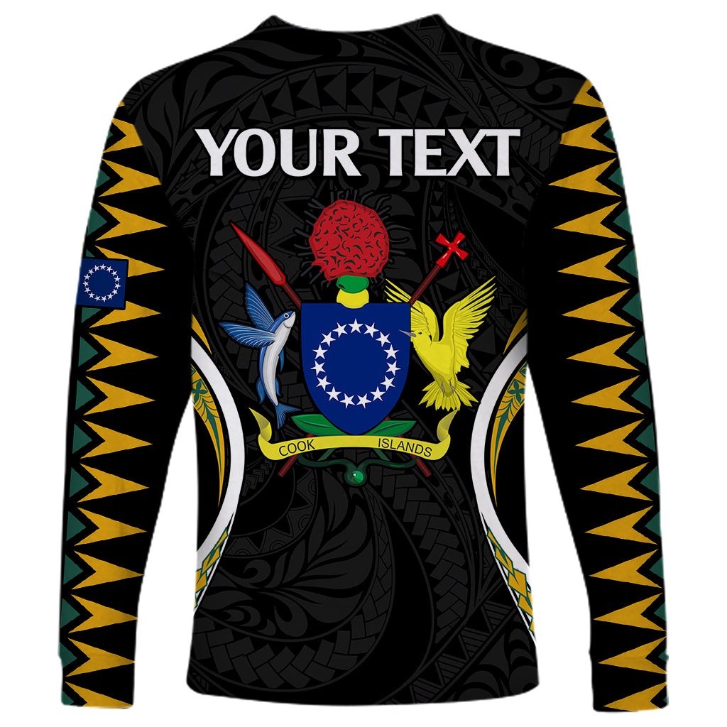 (Personalised) Polynesian Pride Mangaia Island Long Sleeve Shirt Cook Islands Tribal Wave Style LT9 - Polynesian Pride