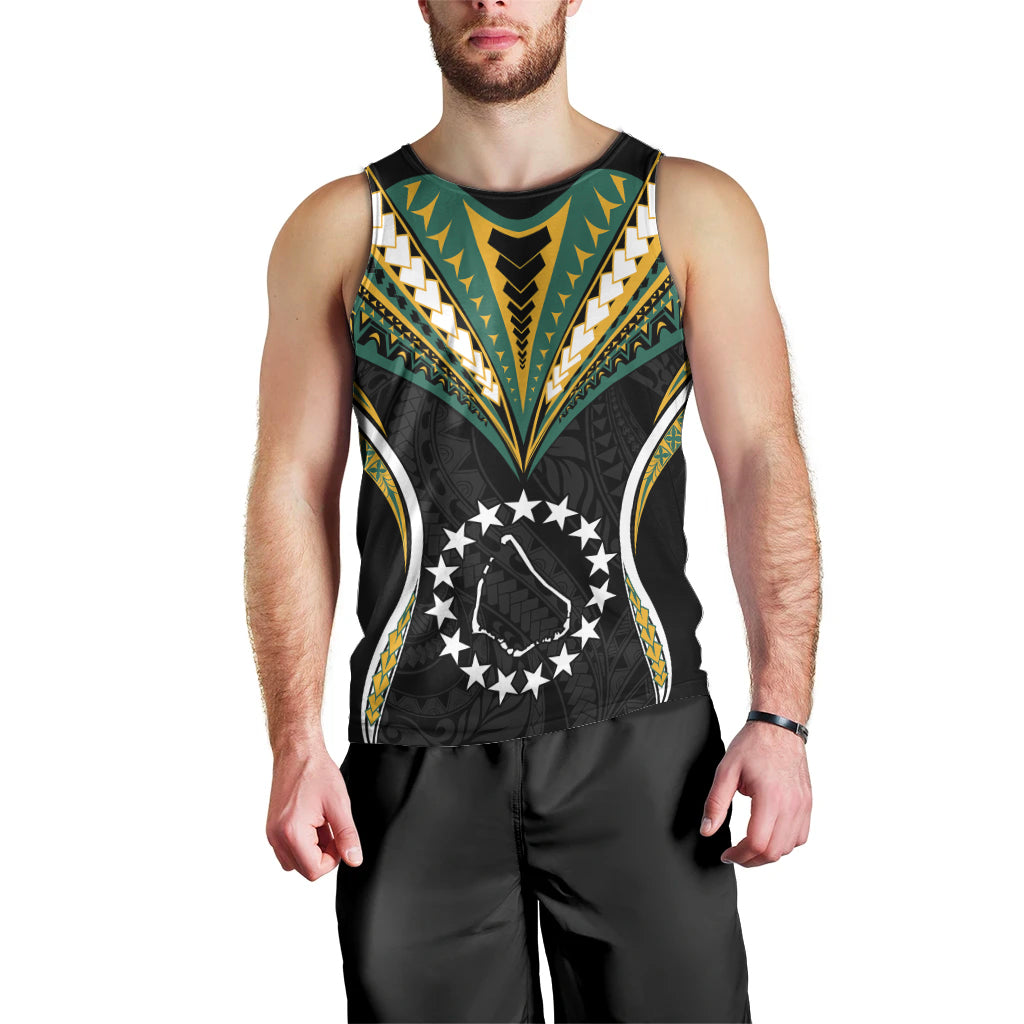 Polynesian Pride Manihiki Island Men Tank Top Cook Islands Tribal Wave Style LT9 - Polynesian Pride