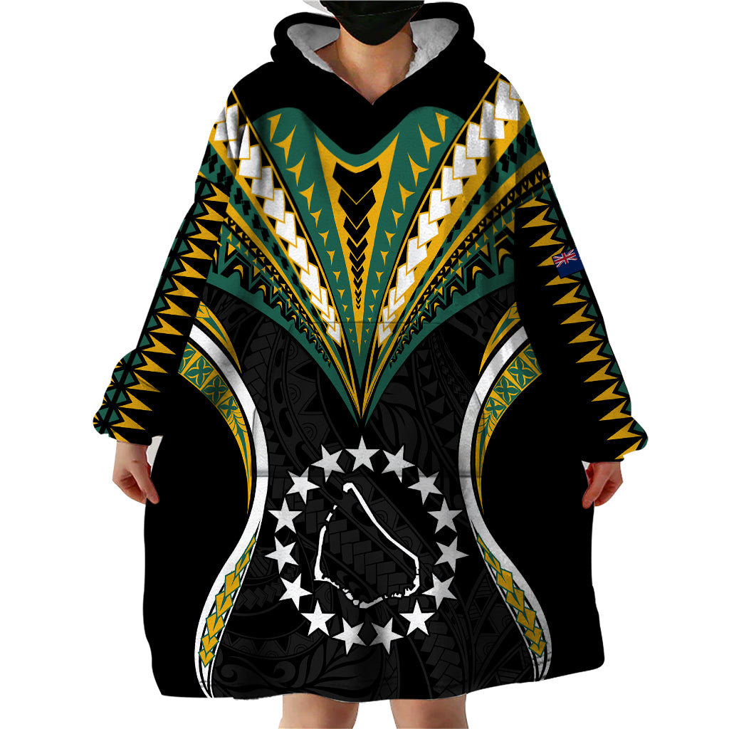Polynesian Pride Manihiki Island Wearable Blanket Hoodie Cook Islands Tribal Wave Style LT9 - Polynesian Pride