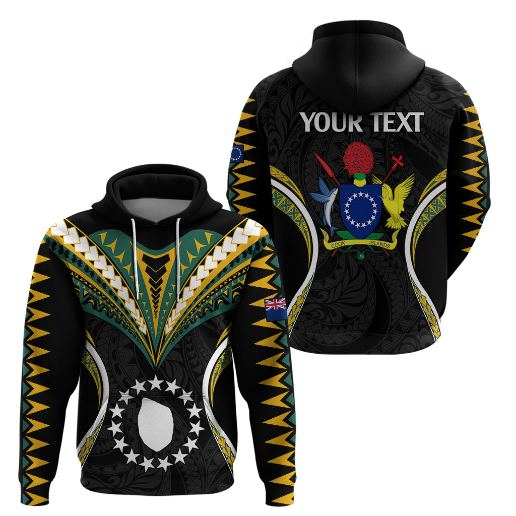 Custom Polynesian Pride Mauke Island Hoodie Cook Islands Tribal Wave Style LT9 - Polynesian Pride