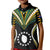 (Personalised) Polynesian Pride Mauke Island Kid Polo Shirt Cook Islands Tribal Wave Style LT9 Kid Black - Polynesian Pride