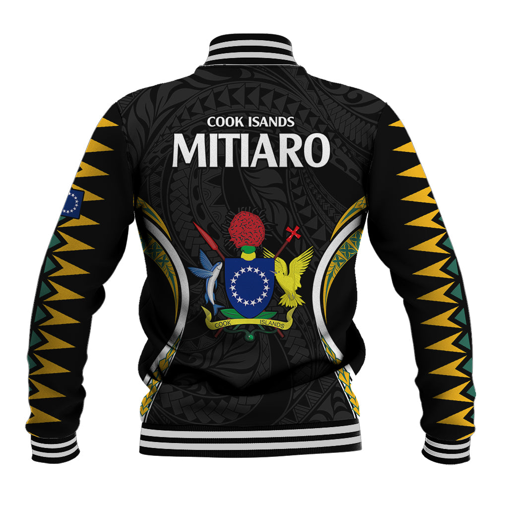 Polynesian Pride Mitiaro Island Baseball Jacket Cook Islands Tribal Wave Style LT9 - Polynesian Pride
