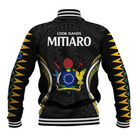 Polynesian Pride Mitiaro Island Baseball Jacket Cook Islands Tribal Wave Style LT9 - Polynesian Pride