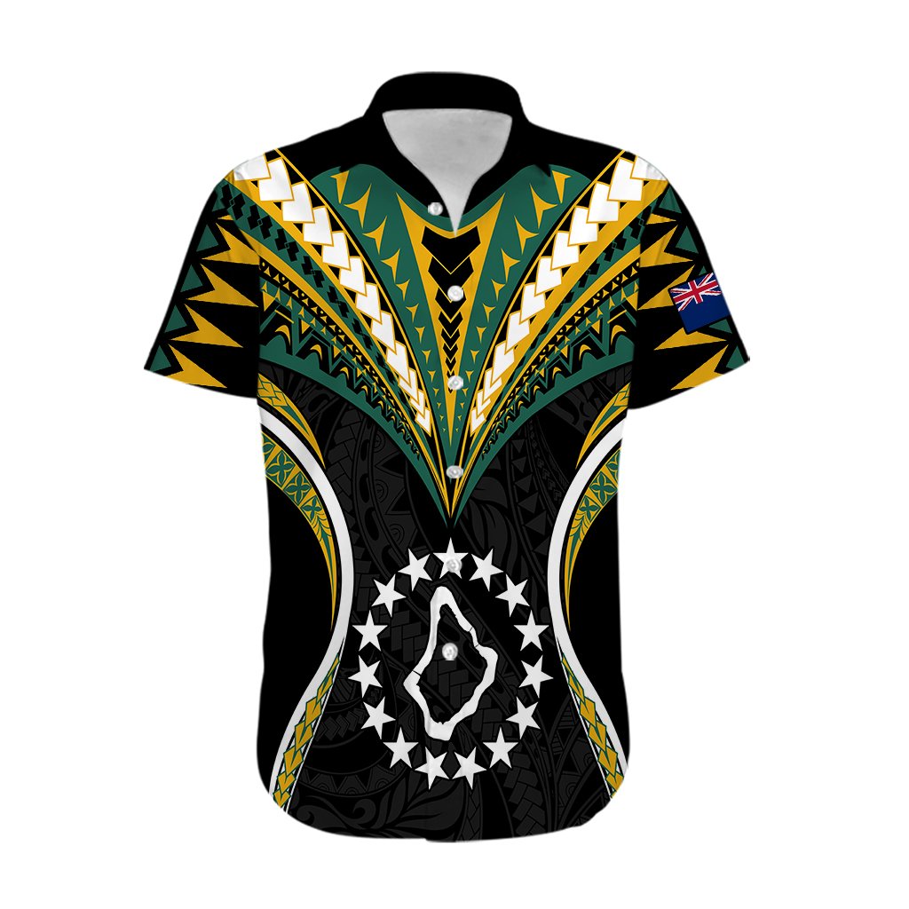 Polynesian Pride Palmerston Island Hawaiian Shirt Cook Islands Tribal Wave Style LT9 Black - Polynesian Pride