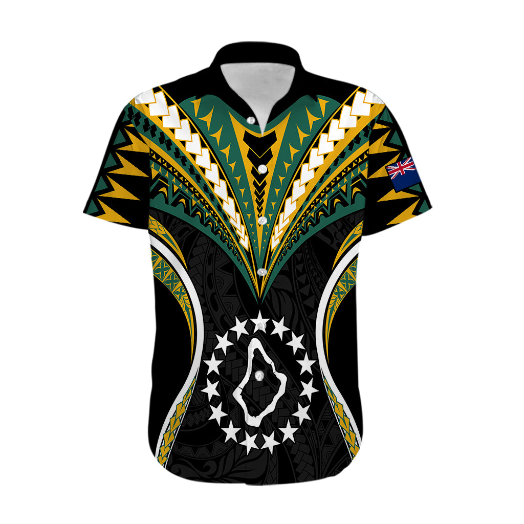 (Personalised) Polynesian Pride Palmerston Island Hawaiian Shirt Cook Islands Tribal Wave Style LT9 Black - Polynesian Pride