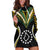 (Personalised) Polynesian Pride Palmerston Island Hoodie Dress Cook Islands Tribal Wave Style LT9 Black - Polynesian Pride