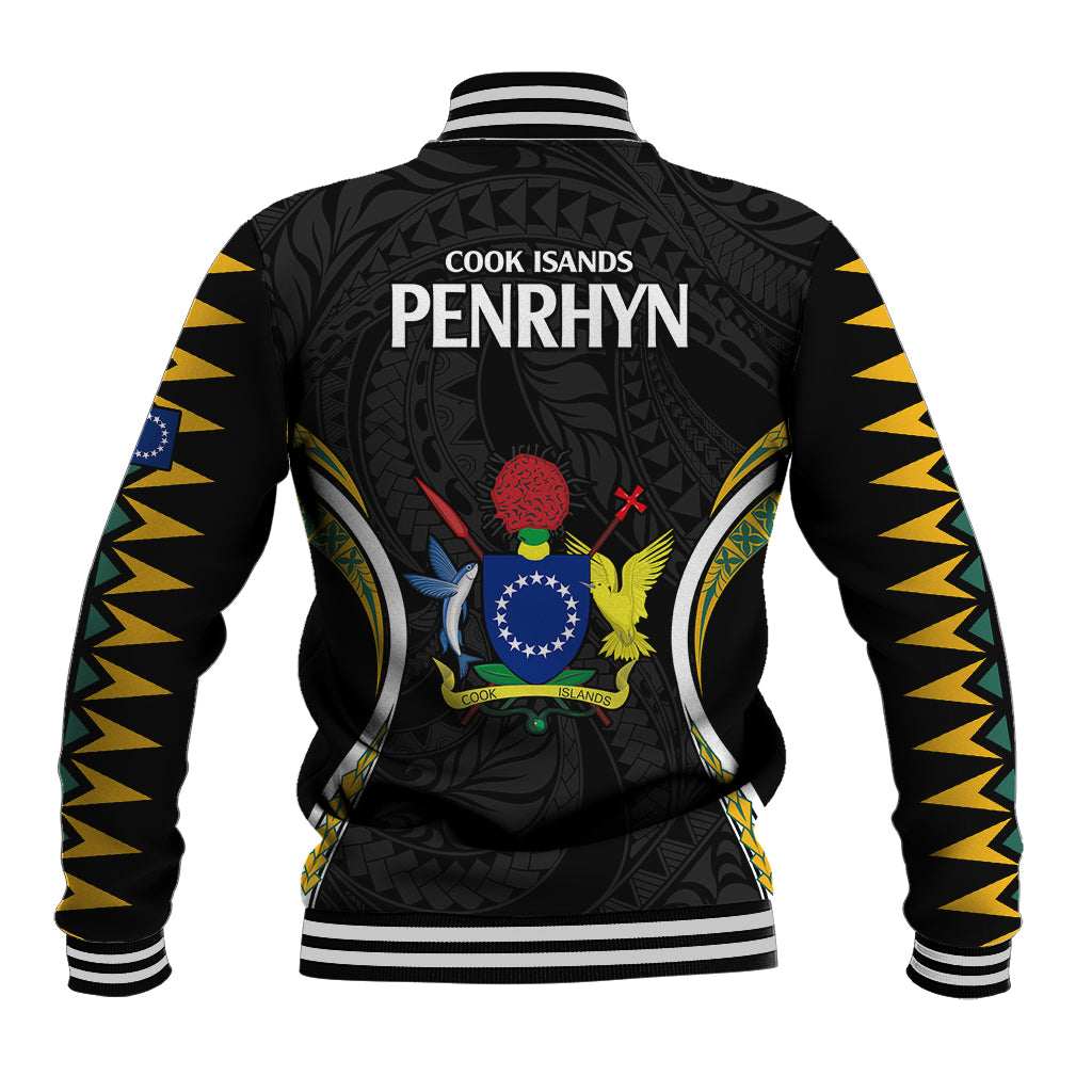 Polynesian Pride Penrhyn Island Baseball Jacket Cook Islands Tribal Wave Style LT9 - Polynesian Pride