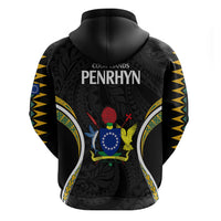 Polynesian Pride Penrhyn Island Hoodie Cook Islands Tribal Wave Style LT9 - Polynesian Pride
