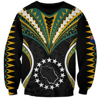 Polynesian Pride Penrhyn Island Sweatshirt Cook Islands Tribal Wave Style LT9 Unisex Black - Polynesian Pride