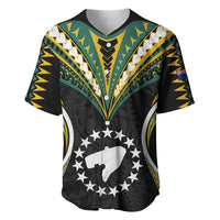 Polynesian Pride Pukapuka Island Baseball Jersey Cook Islands Tribal Wave Style LT9 Black - Polynesian Pride