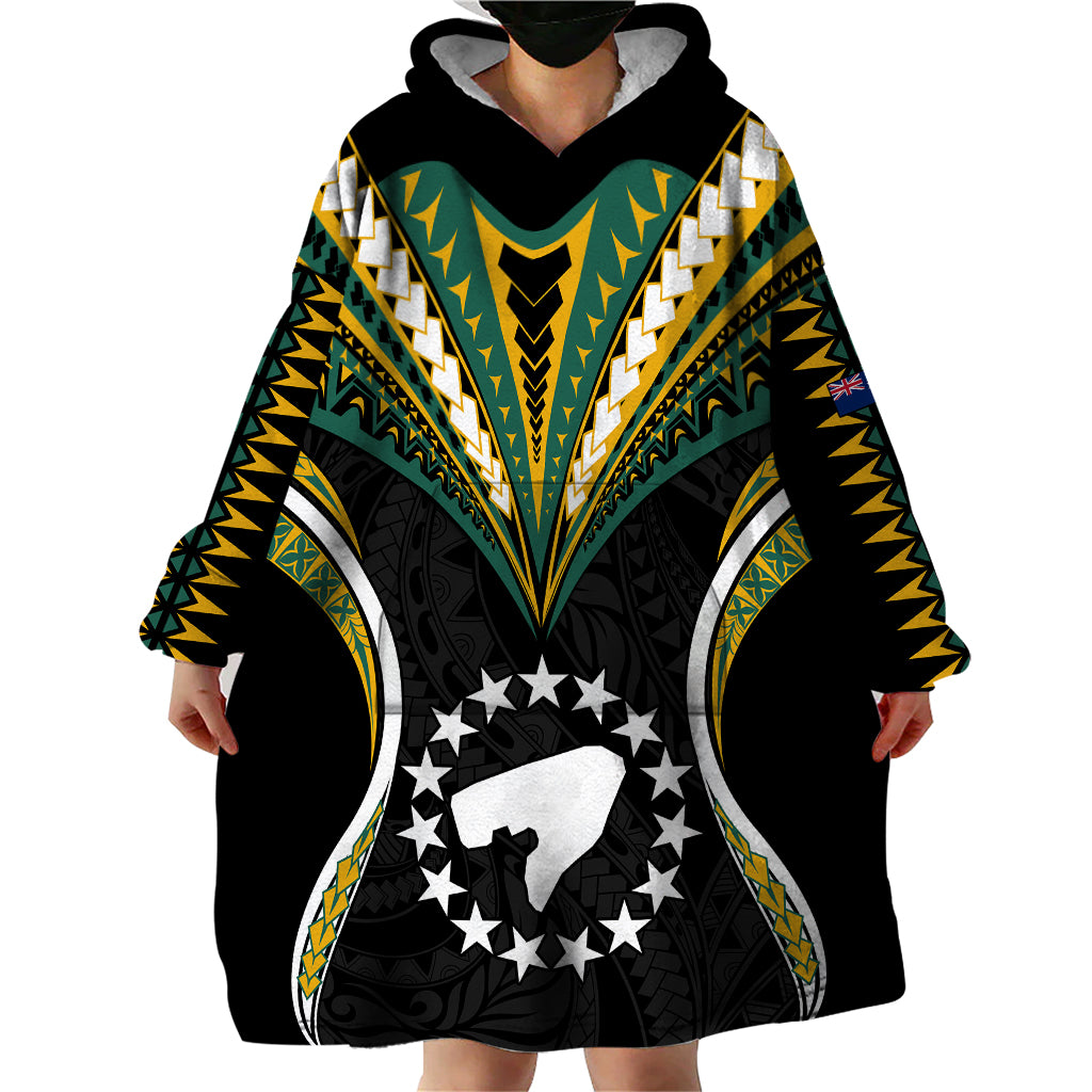 Polynesian Pride Pukapuka Island Wearable Blanket Hoodie Cook Islands Tribal Wave Style LT9 - Polynesian Pride