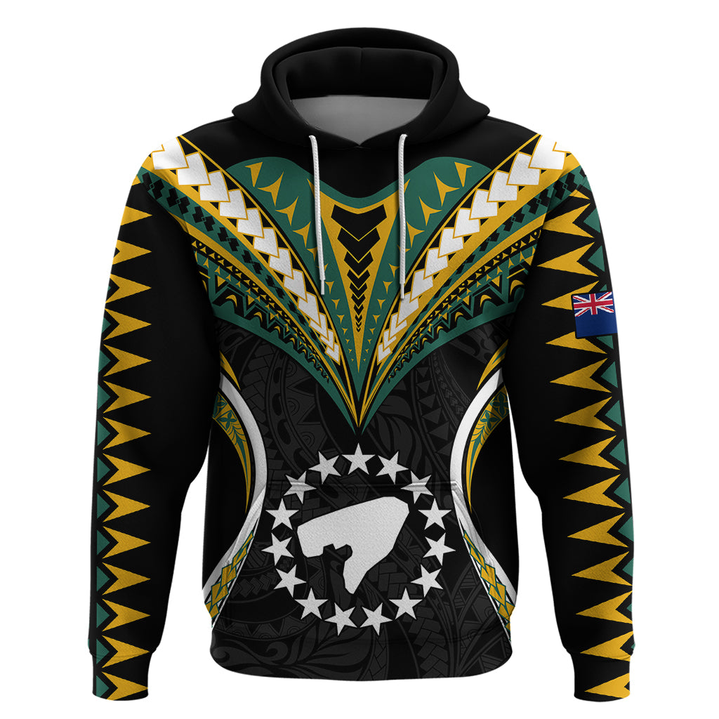 Custom Polynesian Pride Pukapuka Island Hoodie Cook Islands Tribal Wave Style LT9 Pullover Hoodie Black - Polynesian Pride