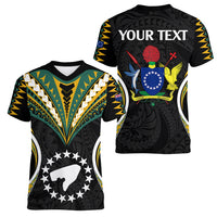 (Personalised) Polynesian Pride Pukapuka Island Women V Neck T Shirt Cook Islands Tribal Wave Style LT9 - Polynesian Pride