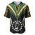 Polynesian Pride Rakahanga Island Baseball Jersey Cook Islands Tribal Wave Style LT9 Black - Polynesian Pride