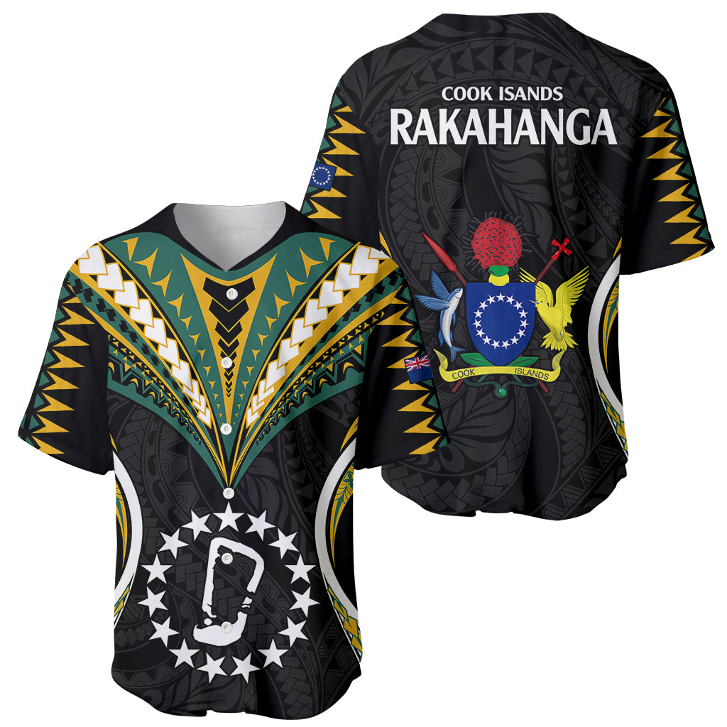 Polynesian Pride Rakahanga Island Baseball Jersey Cook Islands Tribal Wave Style LT9 - Polynesian Pride