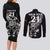 New Zealand Rugby Custom Couples Matching Long Sleeve Bodycon Dress and Long Sleeve Button Shirt Opango All Black Fern