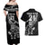 New Zealand Rugby Custom Couples Matching Off Shoulder Maxi Dress and Hawaiian Shirt Opango All Black Fern