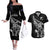 New Zealand Rugby Custom Couples Matching Off The Shoulder Long Sleeve Dress and Hawaiian Shirt Opango All Black Fern