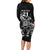 New Zealand Rugby Custom Long Sleeve Bodycon Dress Opango All Black Fern