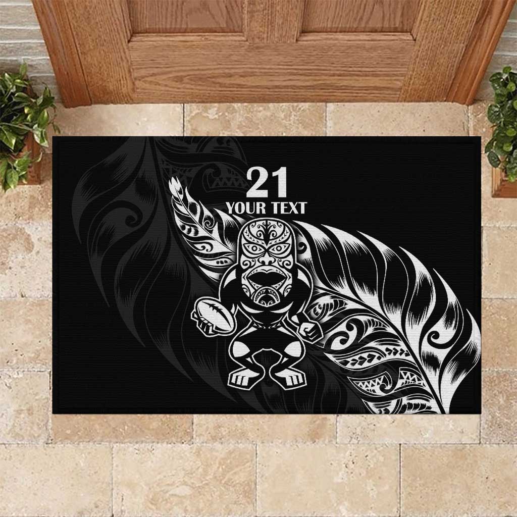 New Zealand Rugby Custom Rubber Doormat Opango All Black Fern