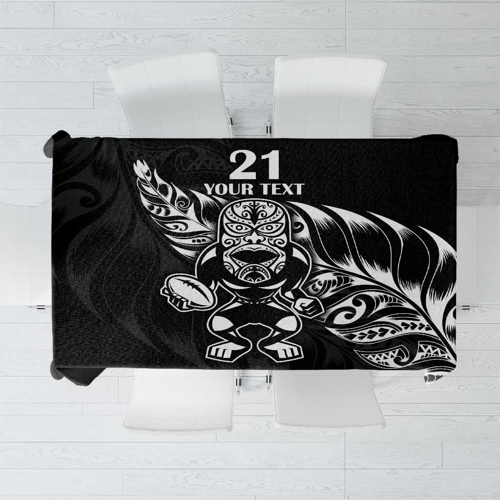 New Zealand Rugby Custom Tablecloth Opango All Black Fern