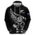 New Zealand Rugby Custom Zip Hoodie Opango All Black Fern