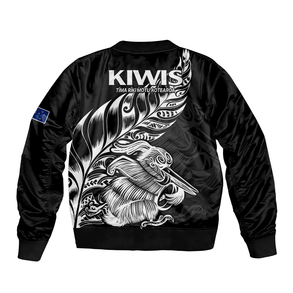 New Zealand Kiwi Rugby Bomber Jacket LT9 - Polynesian Pride