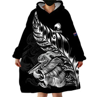 New Zealand Kiwi Rugby Wearable Blanket Hoodie LT9 - Polynesian Pride