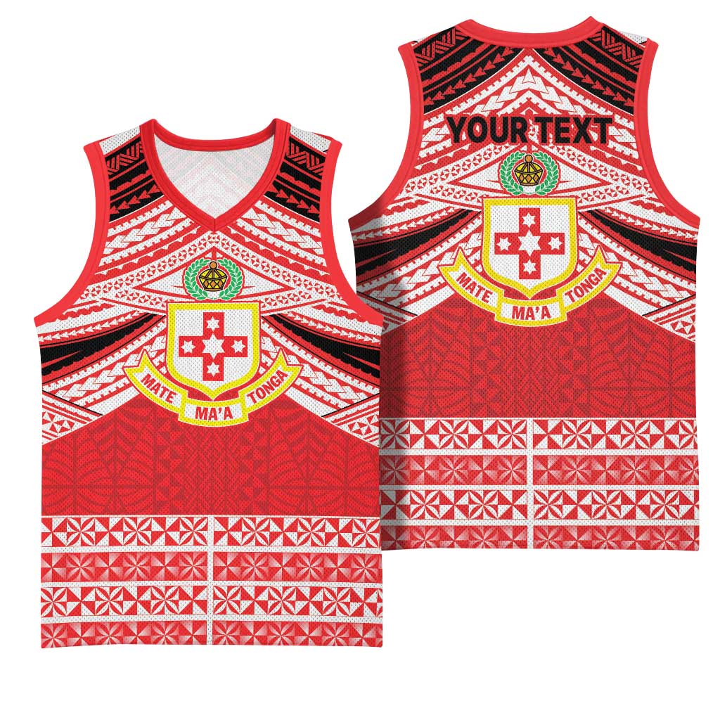 Personalised Kolisi Tonga College Atele Basketball Jersey Polynesian Ngatu Tribal LT9 - Polynesian Pride