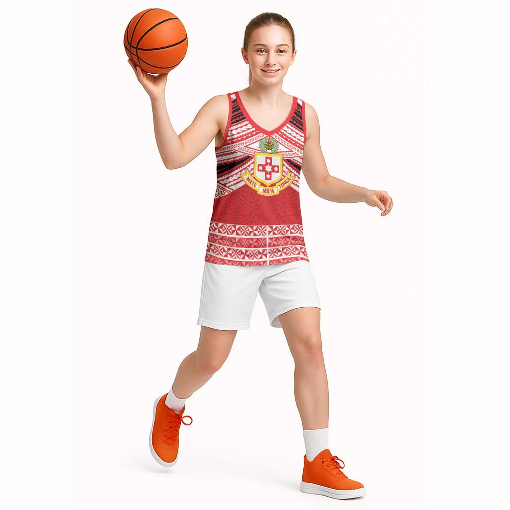 Personalised Kolisi Tonga College Atele Basketball Jersey Polynesian Ngatu Tribal LT9 - Polynesian Pride