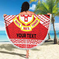 Personalised Kolisi Tonga College Atele Beach Blanket Polynesian Ngatu Tribal LT9 - Polynesian Pride