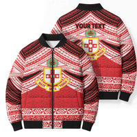 Personalised Kolisi Tonga College Atele Bomber Puffer Jacket Polynesian Ngatu Tribal LT9 - Polynesian Pride