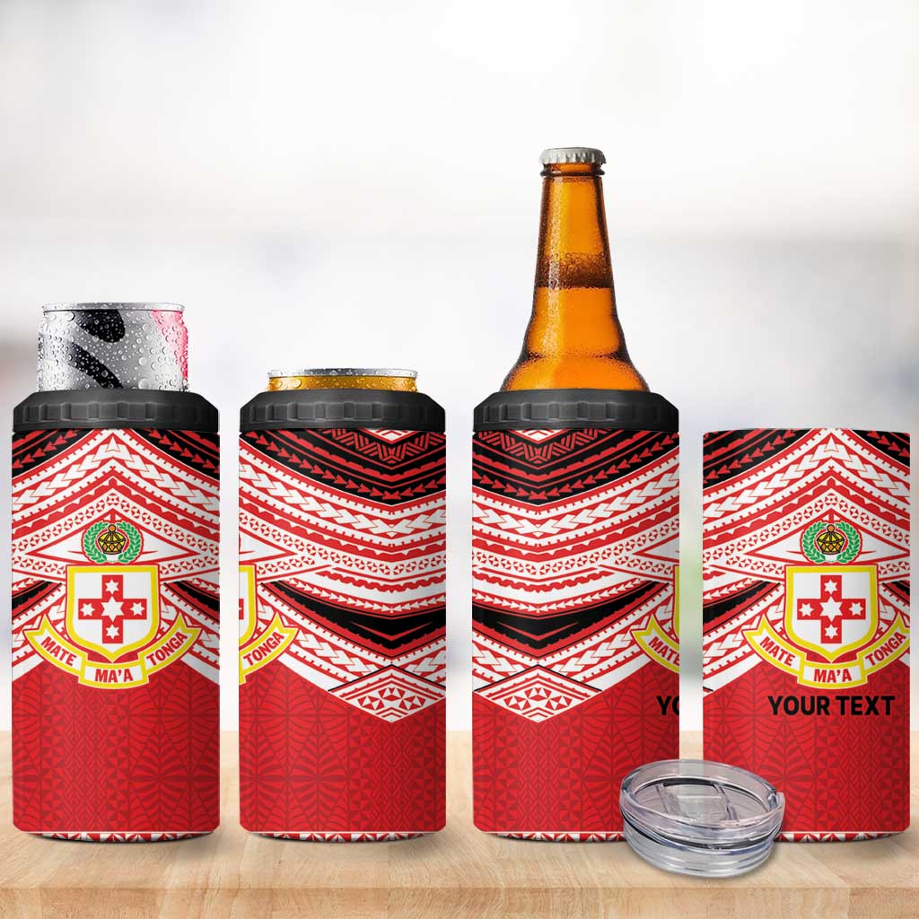 Personalised Kolisi Tonga College Atele 4 in 1 Can Cooler Tumbler Polynesian Ngatu Tribal LT9 - Polynesian Pride