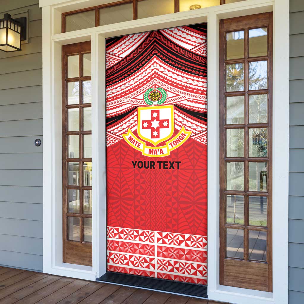 Personalised Kolisi Tonga College Atele Door Cover Polynesian Ngatu Tribal LT9 - Polynesian Pride
